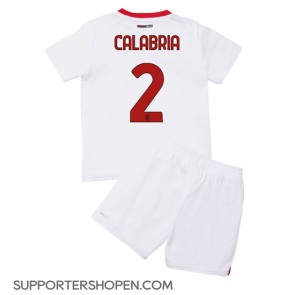 AC Milan Davide Calabria #2 Bortatröja Barn 2022-23 Kortärmad (+ korta byxor)